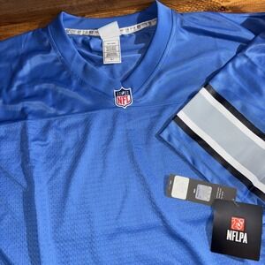 Detroit Lions Team Jersey Men 3XL-Tall Blue Authentic NFL Proline Blank Back NEW